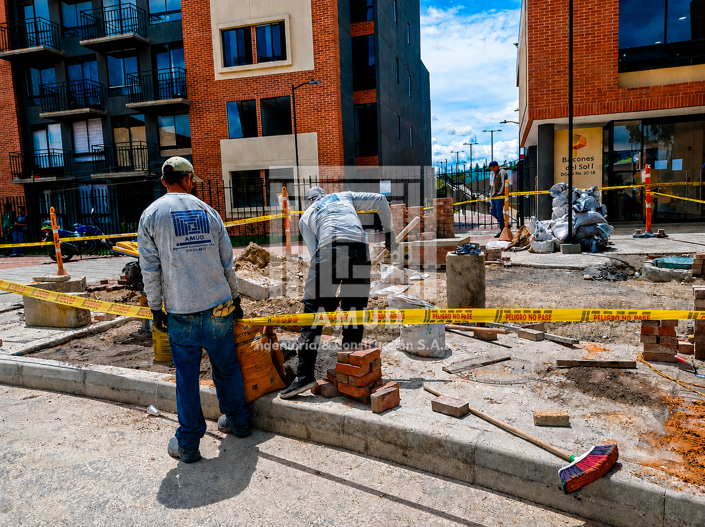 Reparación andén en adoquín — Balcones del Sol I, Soacha